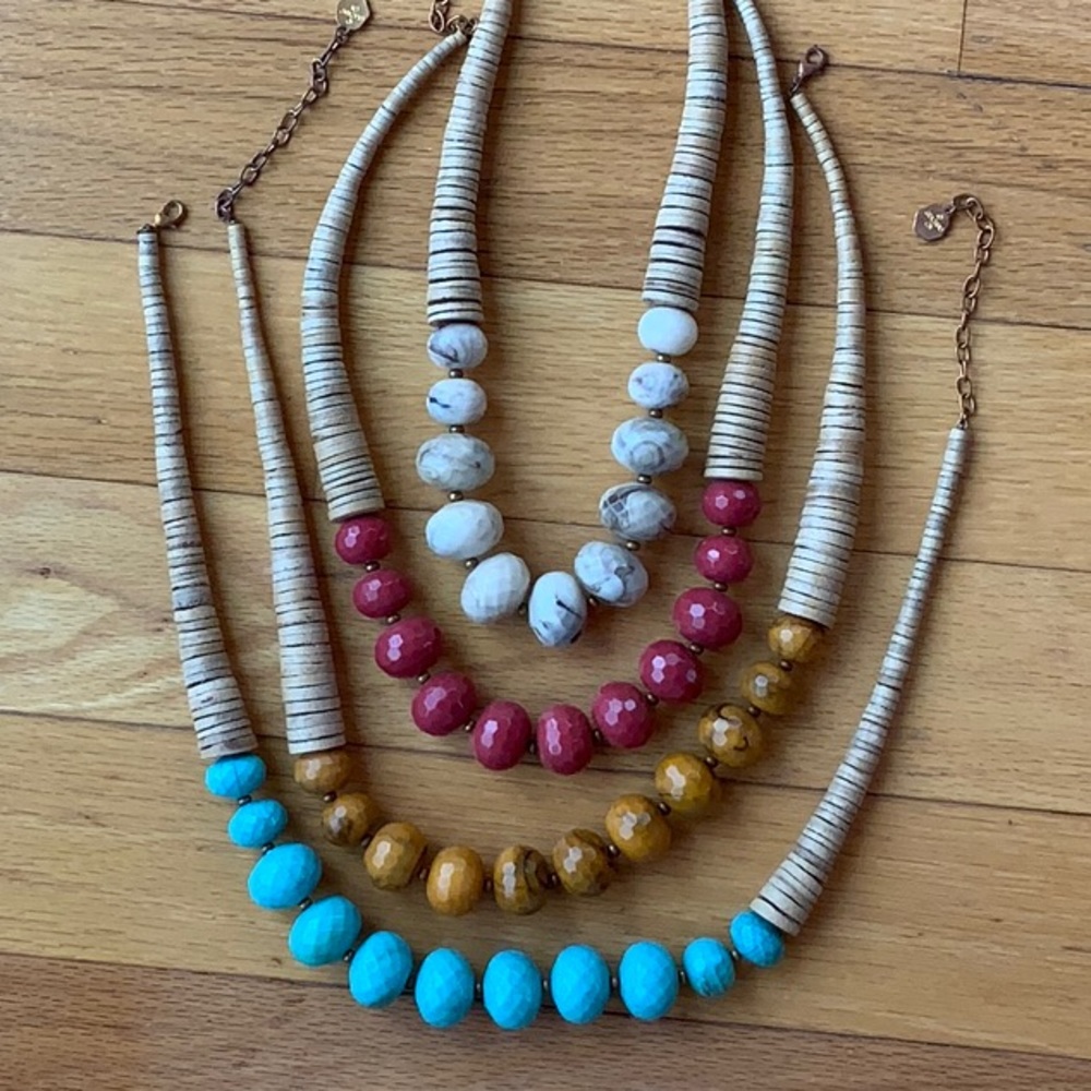 Four RJ Graziano necklaces sold as a set